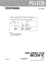Sony PS-LX120 - Service Information 